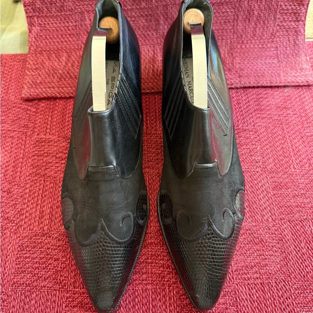 Via Spiga Black Leather Women’s Boots